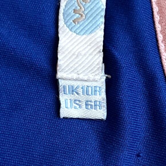 Boden Dress Women's Size 6 Blue Striped Maggie Ottoman Fit & Flare - Picture 5 of 8